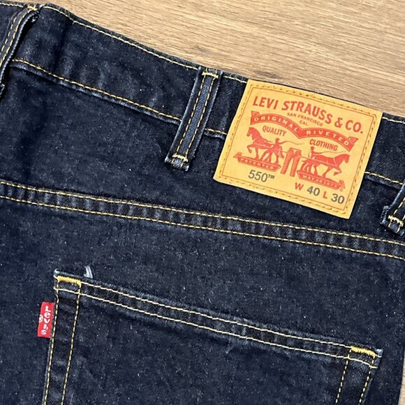 Men's Levis 550 Relaxed Fit Denim Jeans Size 40x30 Blue Modern Cotton Red Tab - Picture 10 of 13